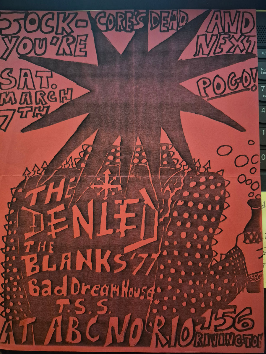 $10 PUNK FLYER - (11 x 8.5) Denied Blanks 77 – pukenvomitrecords.com
