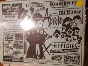 $10 PUNK FLYER - ADICTS TOY DOLLS NEGATIVE APPROACH