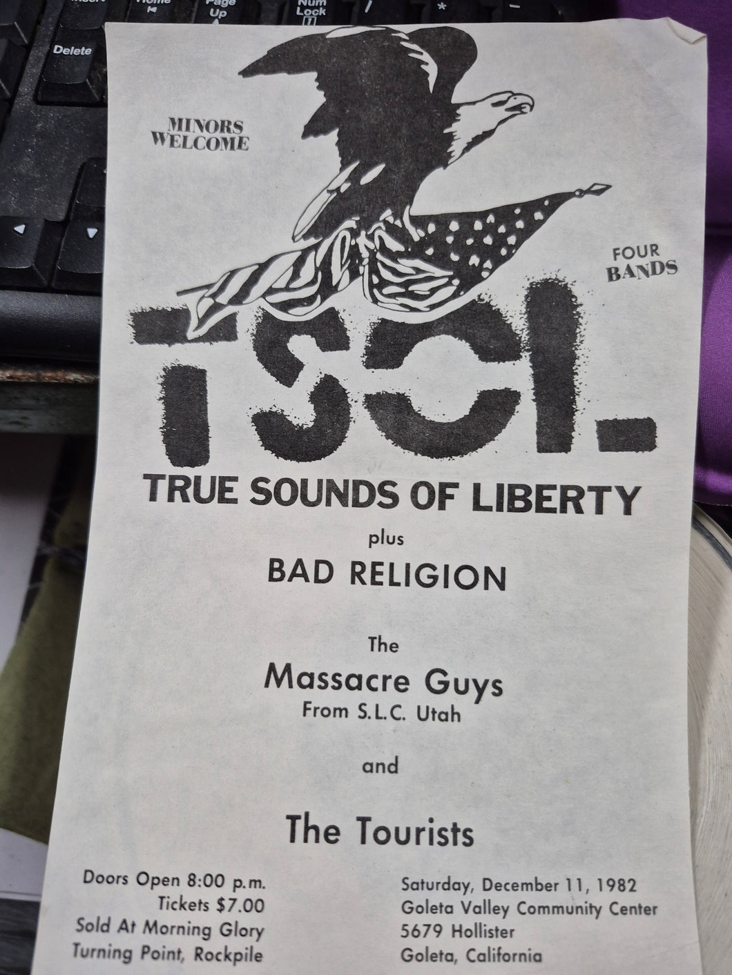 $10 PUNK FLYER - (5.5 x 8.5) TSOL BAD RELIGION