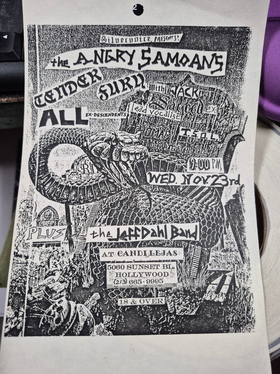 $10 PUNK FLYER - (5.5 x 8.5) ANGRY SAMOANS TENDER FURY