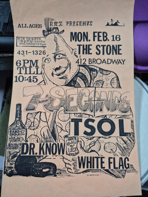 $10 PUNK FLYER - (5.5 x 8.5) 7 SECONDS TSOL