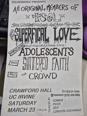 $10 PUNK FLYER - (5.5 x 8.5) TSOL ADOLESCENTS