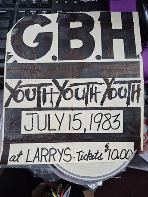 $30 PUNK FLYER - (8.5x11) GBH YOUTH YOUTH YOUTH