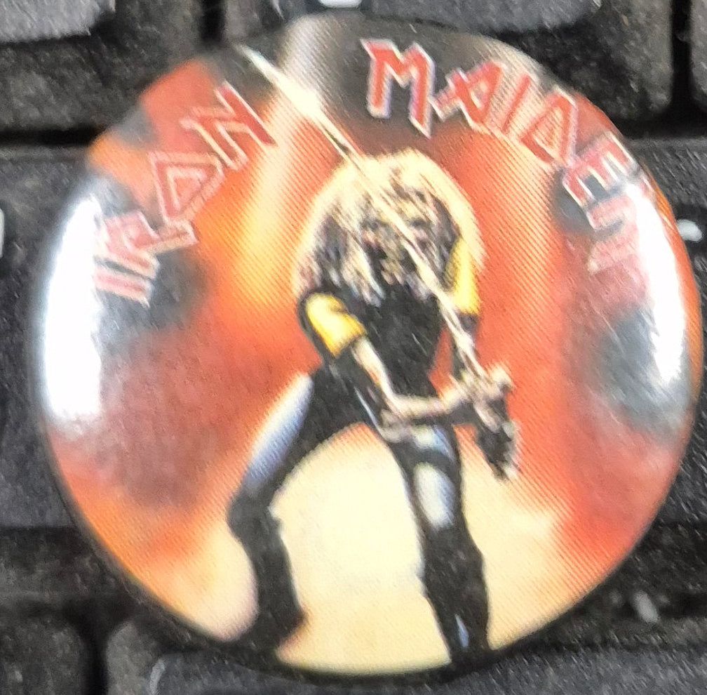 PINS/STICKERS/MISC -  Vintage Iron Maiden Button