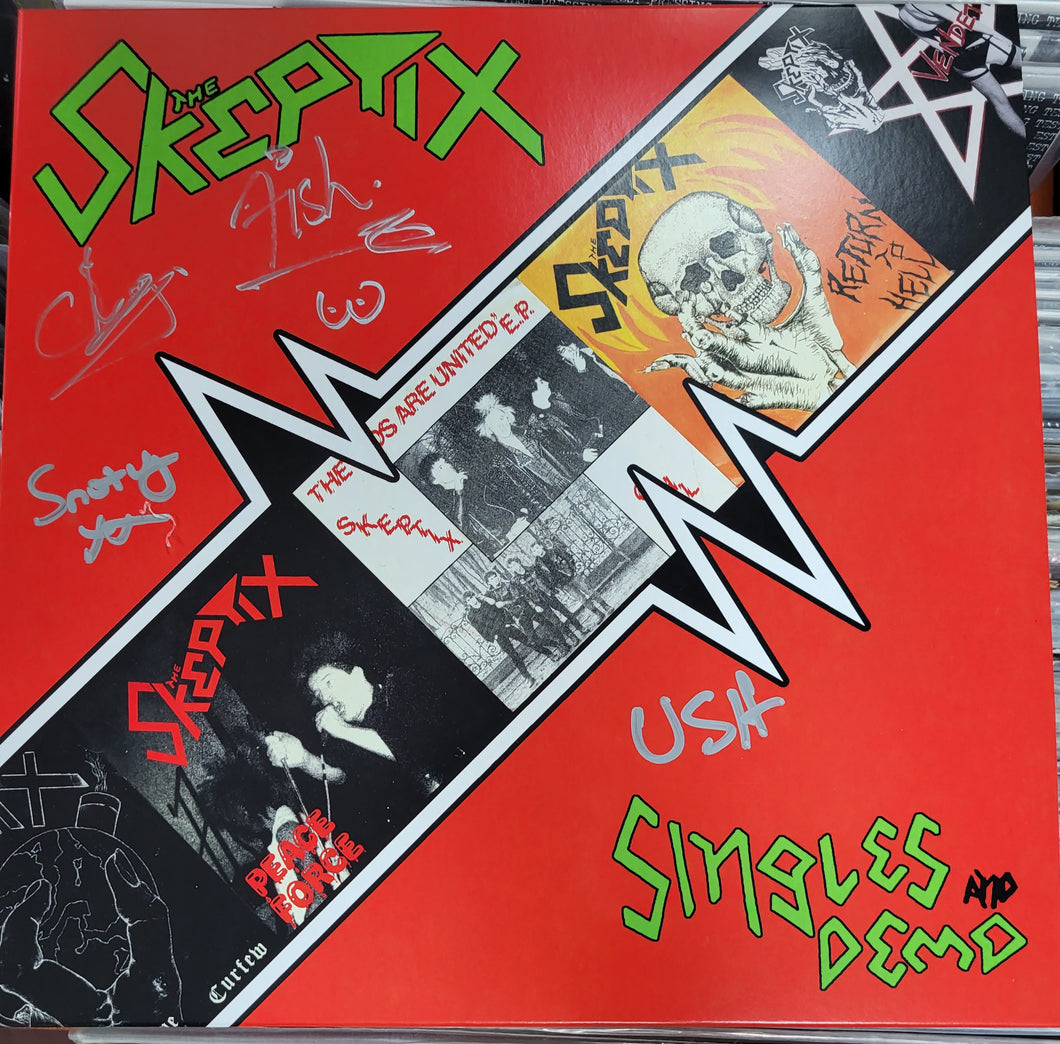 SKEPTIX - SINGLES & DEMO NEW LP (indie exclusive green vinyl) signed by the original group