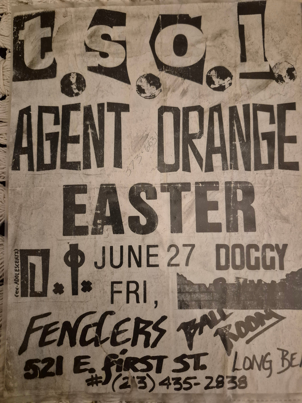 $10 PUNK FLYER - (11 x 8.5) TSOL Agent Orange