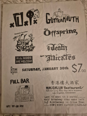 $10 PUNK FLYER - (11 x 8.5) D.I Guttermouth Offspring