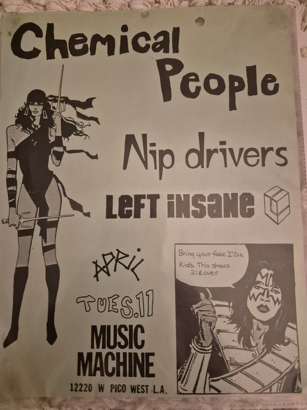 $10 PUNK FLYER - (11 x 8.5) Chemical People Nip Drivers