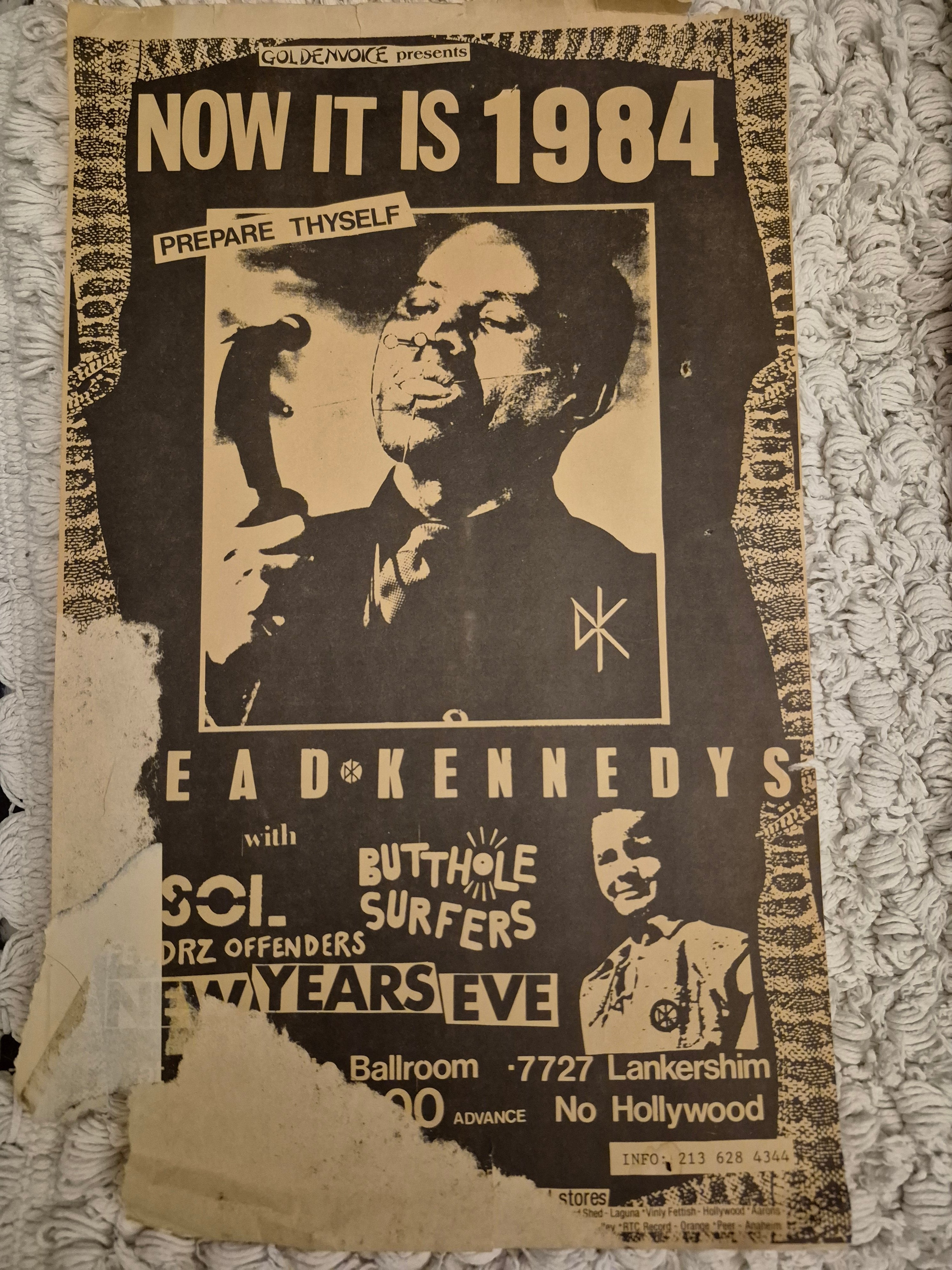 $10 PUNK FLYER - (11 x 14) Dead Kennedys TSOL