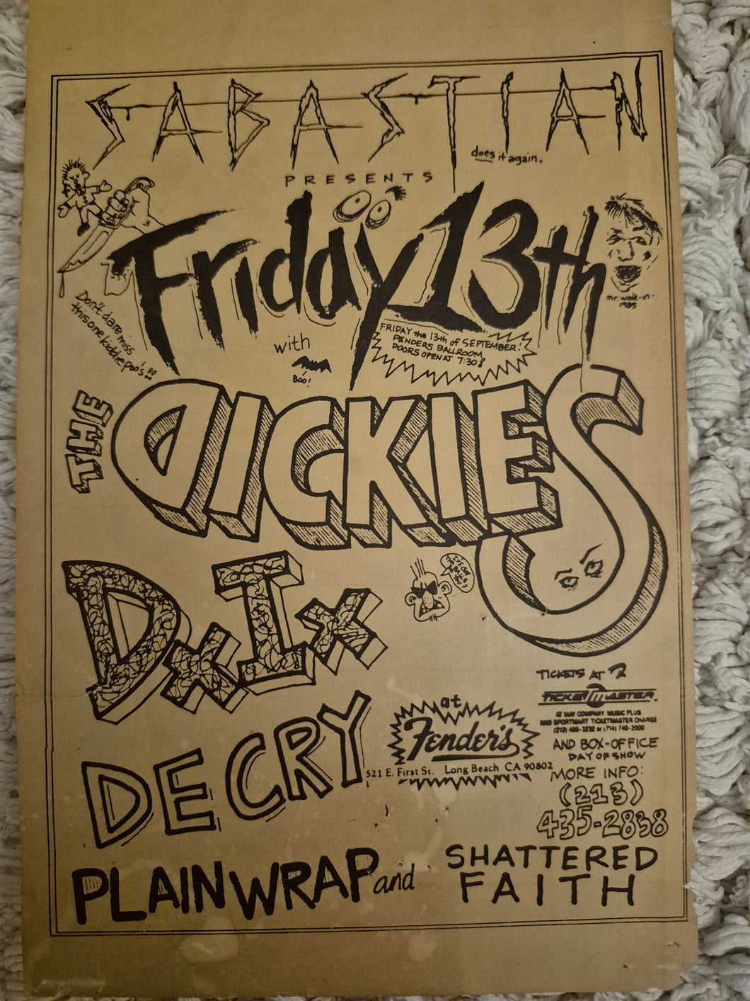 $10 PUNK FLYER - (5.5 x 8.5) Dickies D.I. Decry