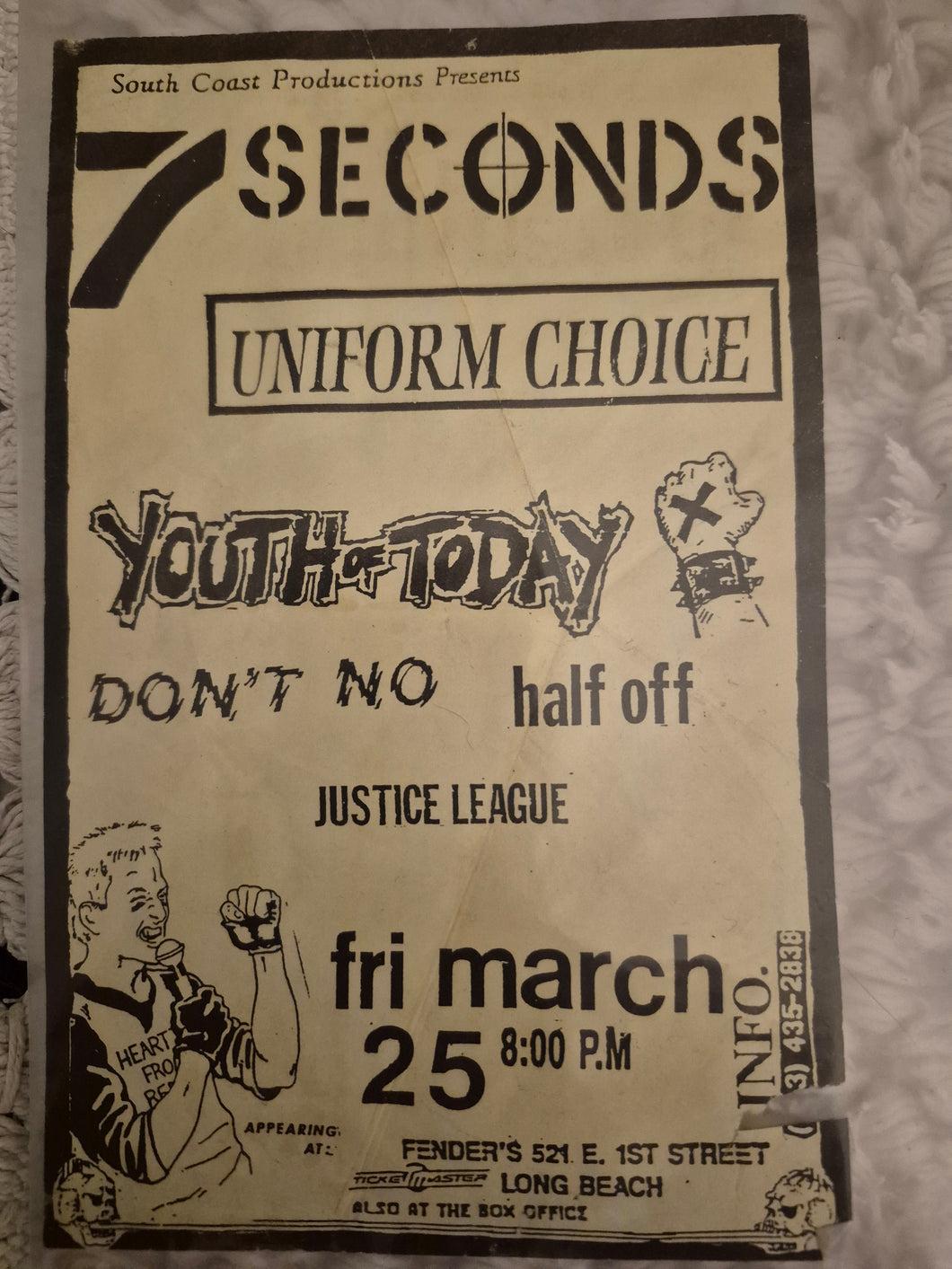 $10 PUNK FLYER - (5.5 x 8.5) 7 Seconds Uniform Choice Youth Of Today