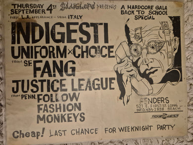 $15 PUNK FLYER - (11x8.5) Indigesti Fang Uniform Choice
