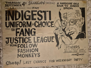 $15 PUNK FLYER - (11x8.5) Indigesti Fang Uniform Choice