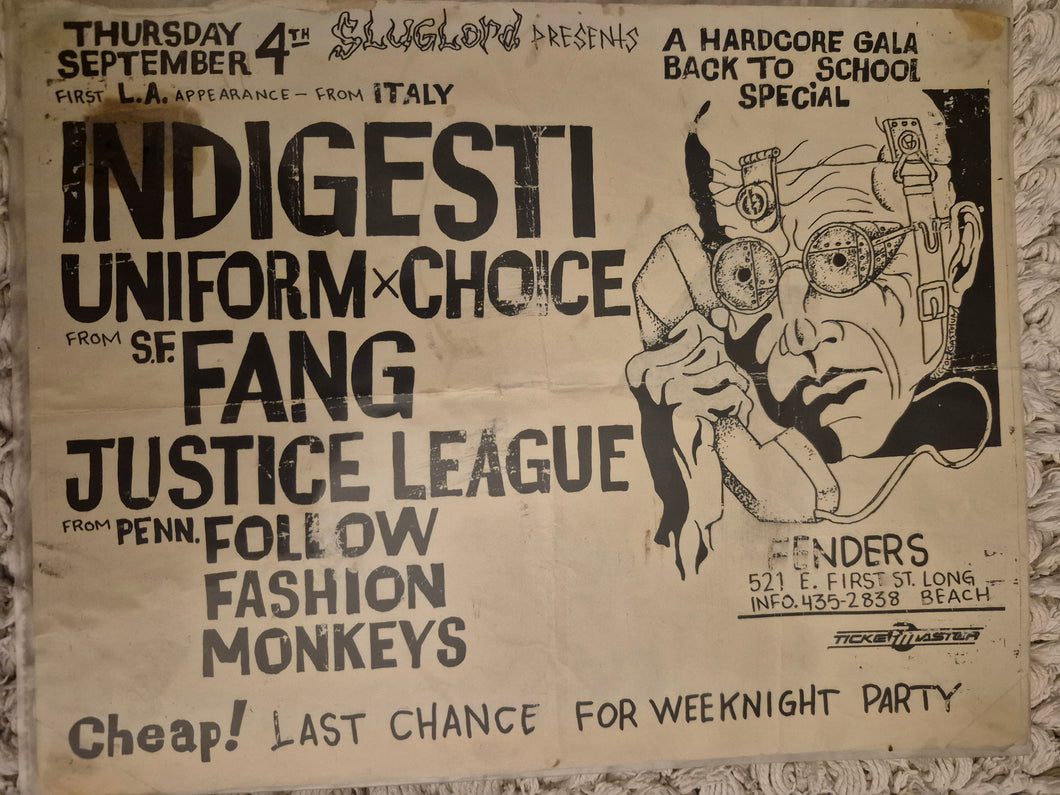 $15 PUNK FLYER - (11x8.5) Indigesti Fang Uniform Choice