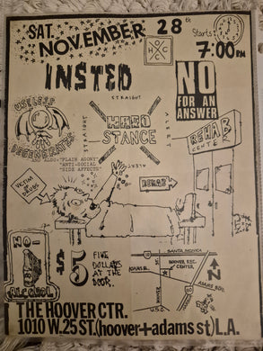 $15 PUNK FLYER - (11x8.5) Insted No For An Answer