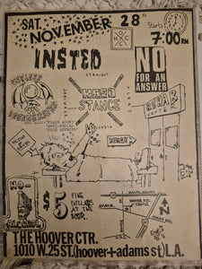 $15 PUNK FLYER - (11x8.5) Insted No For An Answer