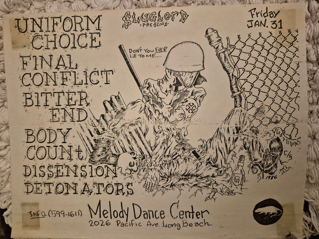 $15 PUNK FLYER - (11x8.5) Uniform Choice Body Count Detonators