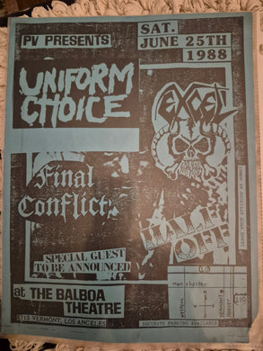 $15 PUNK FLYER - (11x8.5) Uniform Choice Excel Final Conflict