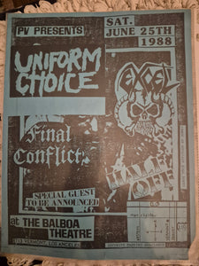 $15 PUNK FLYER - (11x8.5) Uniform Choice Excel Final Conflict