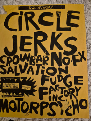 $15 PUNK FLYER - (11x8.5) Circle Jerks NOFX