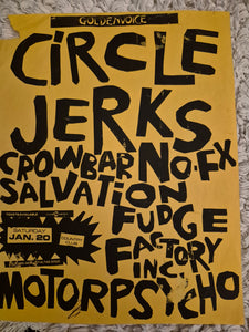 $15 PUNK FLYER - (11x8.5) Circle Jerks NOFX