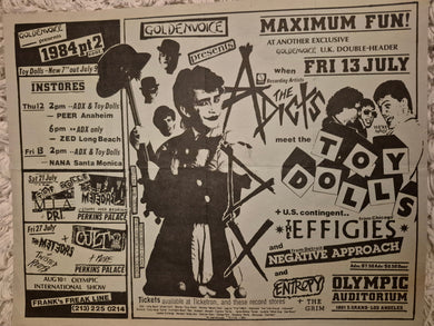 $15 PUNK FLYER - (11x8.5) Adicts Toy Dolls