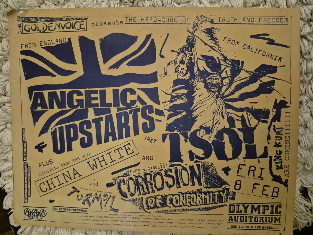 $15 PUNK FLYER - (11x8.5) Angelic Upstarts COC TSOL