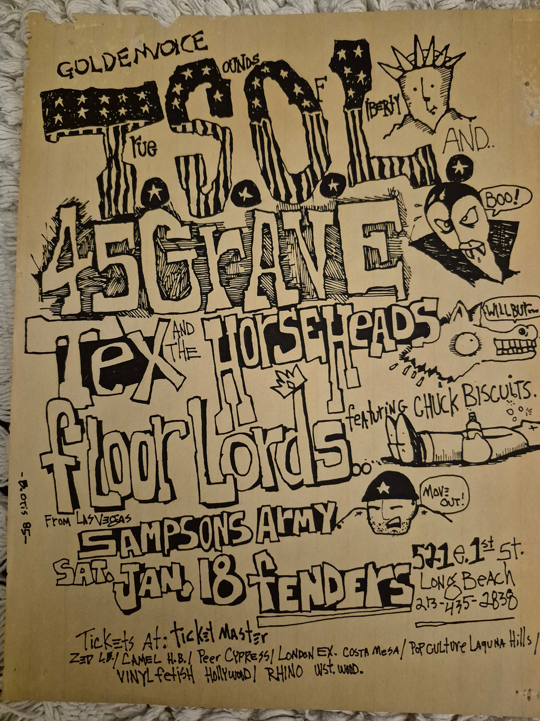 $15 PUNK FLYER - (11x8.5) TSOL 45 Grave