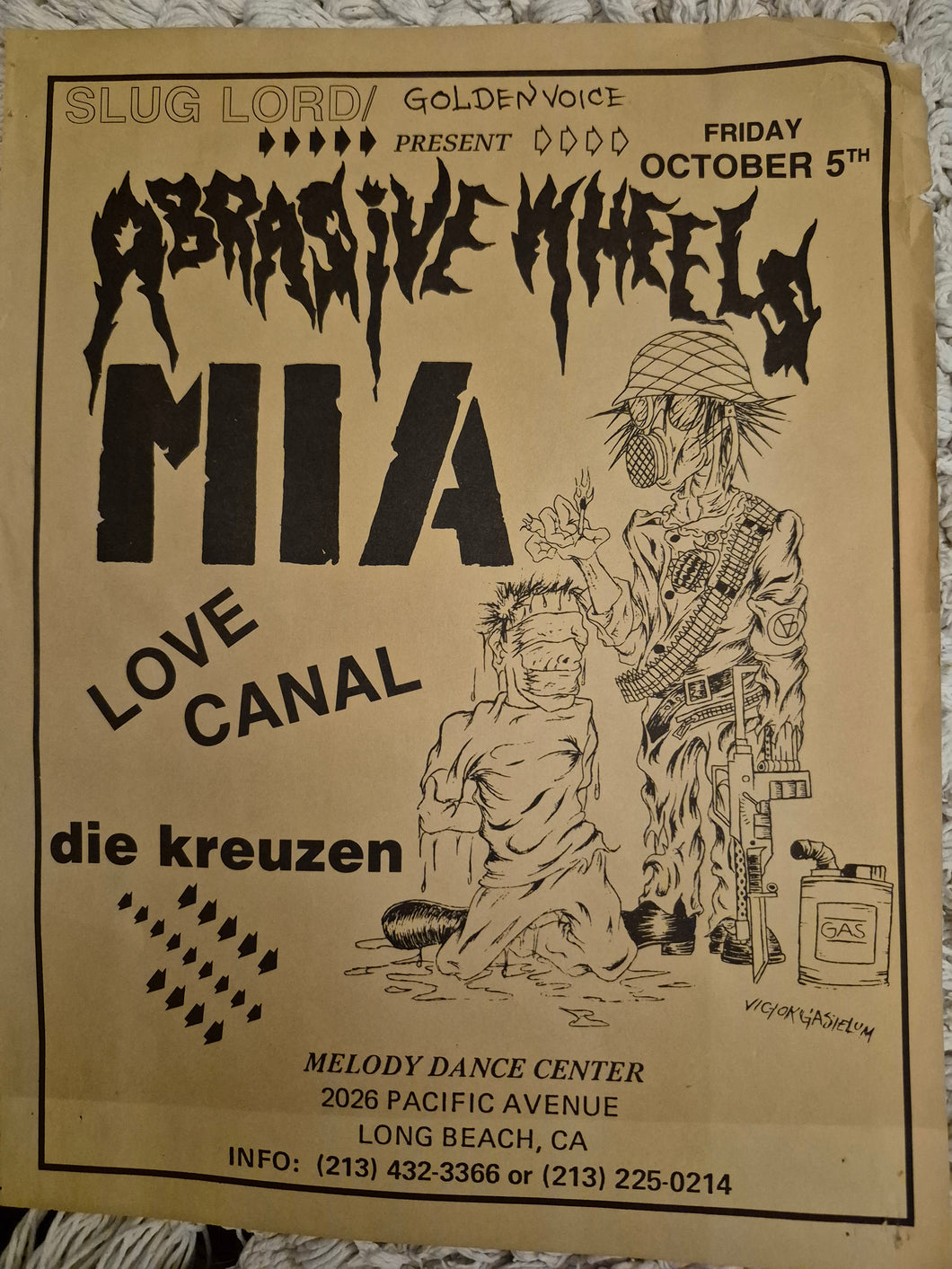 $15 PUNK FLYER - (11x8.5) Abrasive Wheels MIA Love Canal