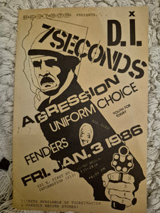 $15 PUNK FLYER - (5.5x8.5) D.I. 7 Seconds Agression