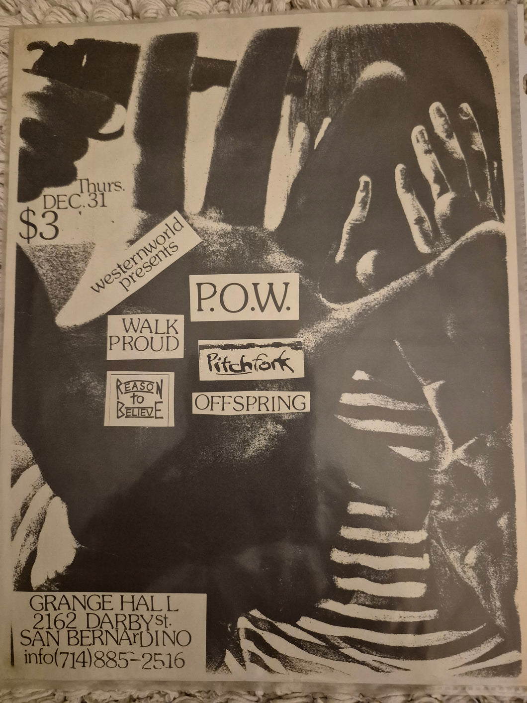 $20 PUNK FLYER  (8.5 x 11) Offspring Walk Proud