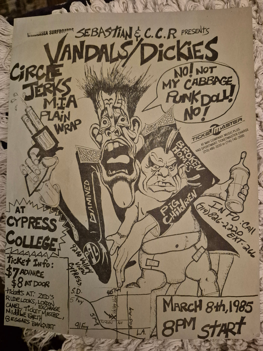 $20 PUNK FLYER  (8.5 x 11) Vandals Dickies