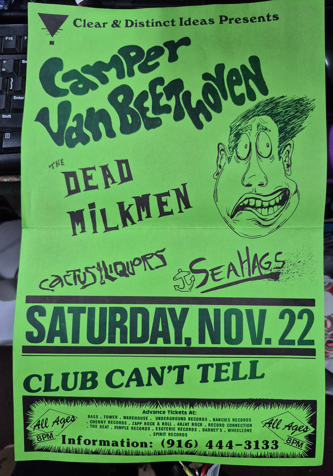 $20 PUNK FLYER  (11X17) CAMPER VAN BEETHOVEN DEAD MILKMEN