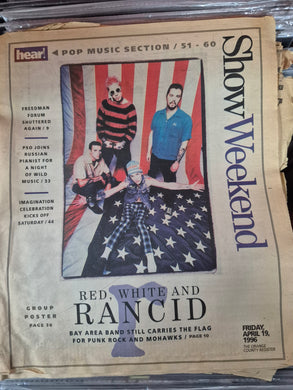 Rancid - Show Weekend (OC Register 1996) USED MAGAZINE