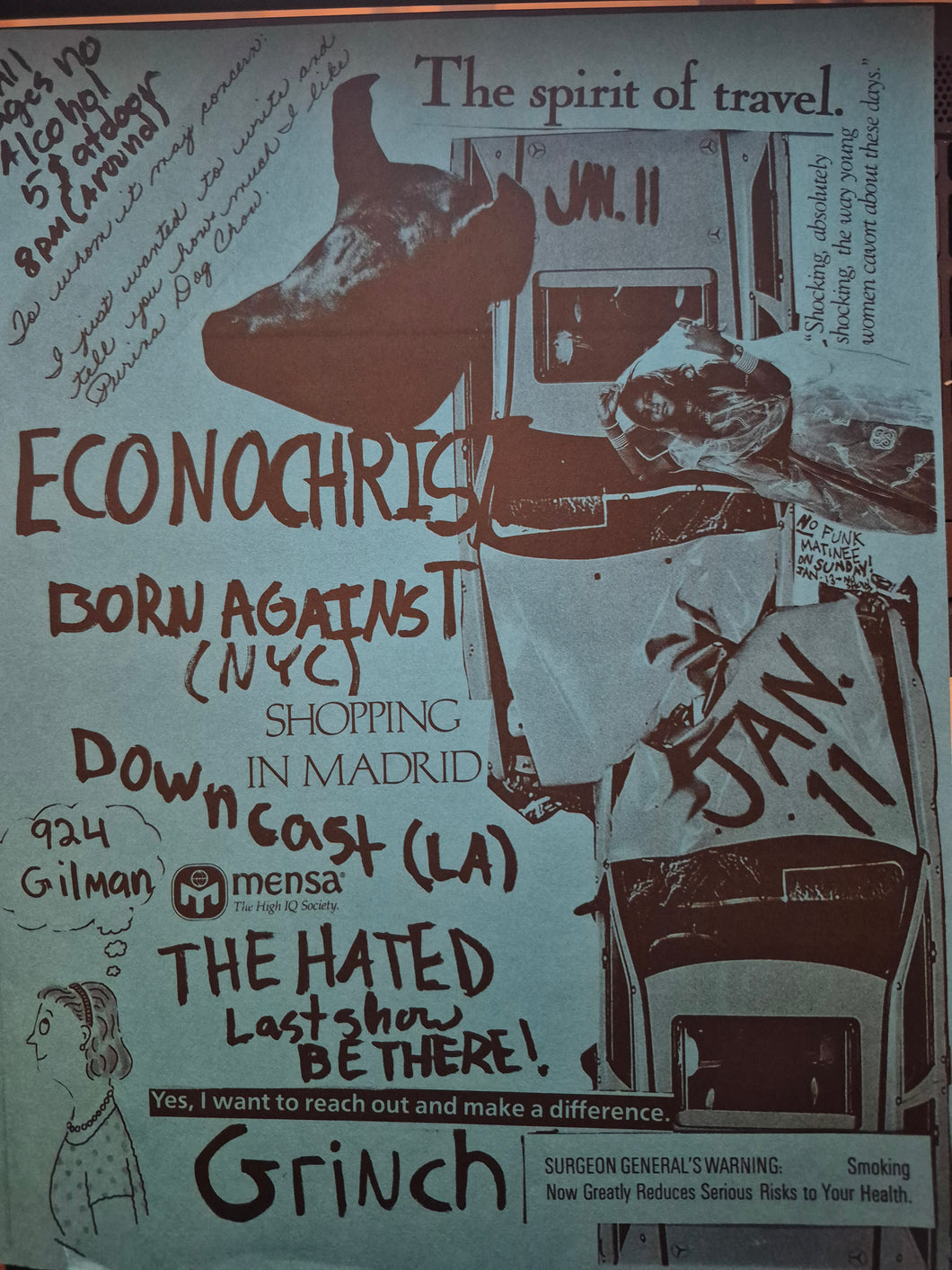$10 PUNK FLYER - (11 x 8.5) Econochrist Born Against