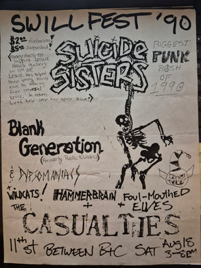 $10 PUNK FLYER - (11 x 8.5) Swill Fest (casualties, blank generation)