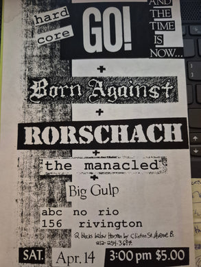 $10 PUNK FLYER - (5.5 x 8.5) Go Born Against