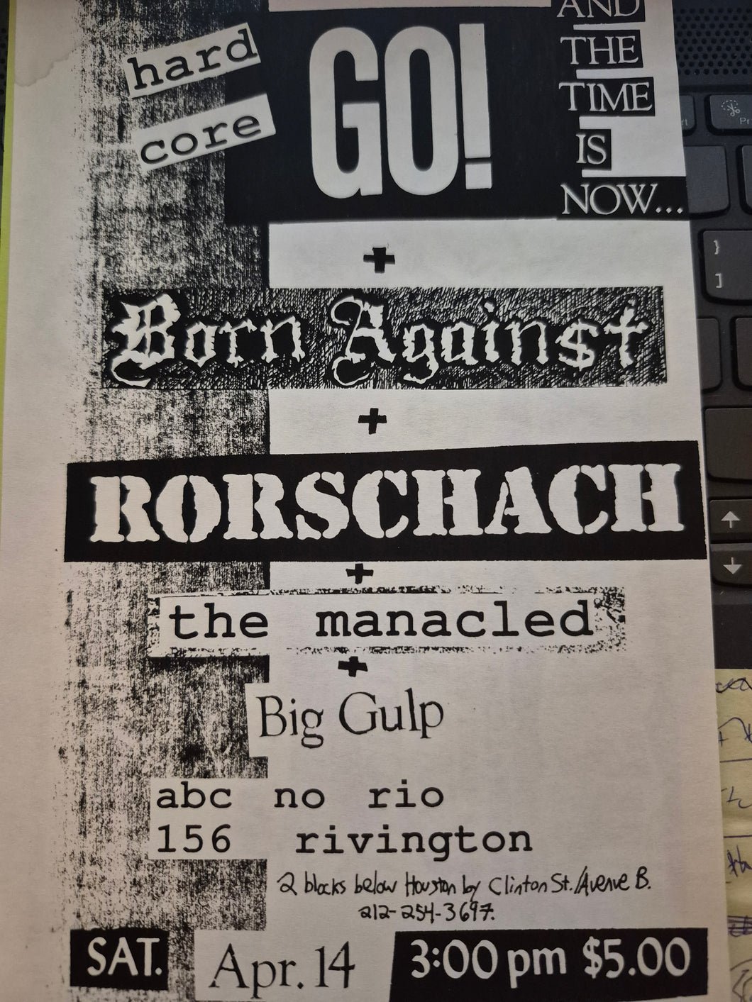 $10 PUNK FLYER - (5.5 x 8.5) Go Born Against