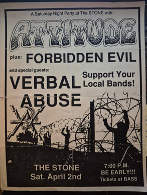 $15 PUNK FLYER - (11x8.5) Attitude Verbal Abuse