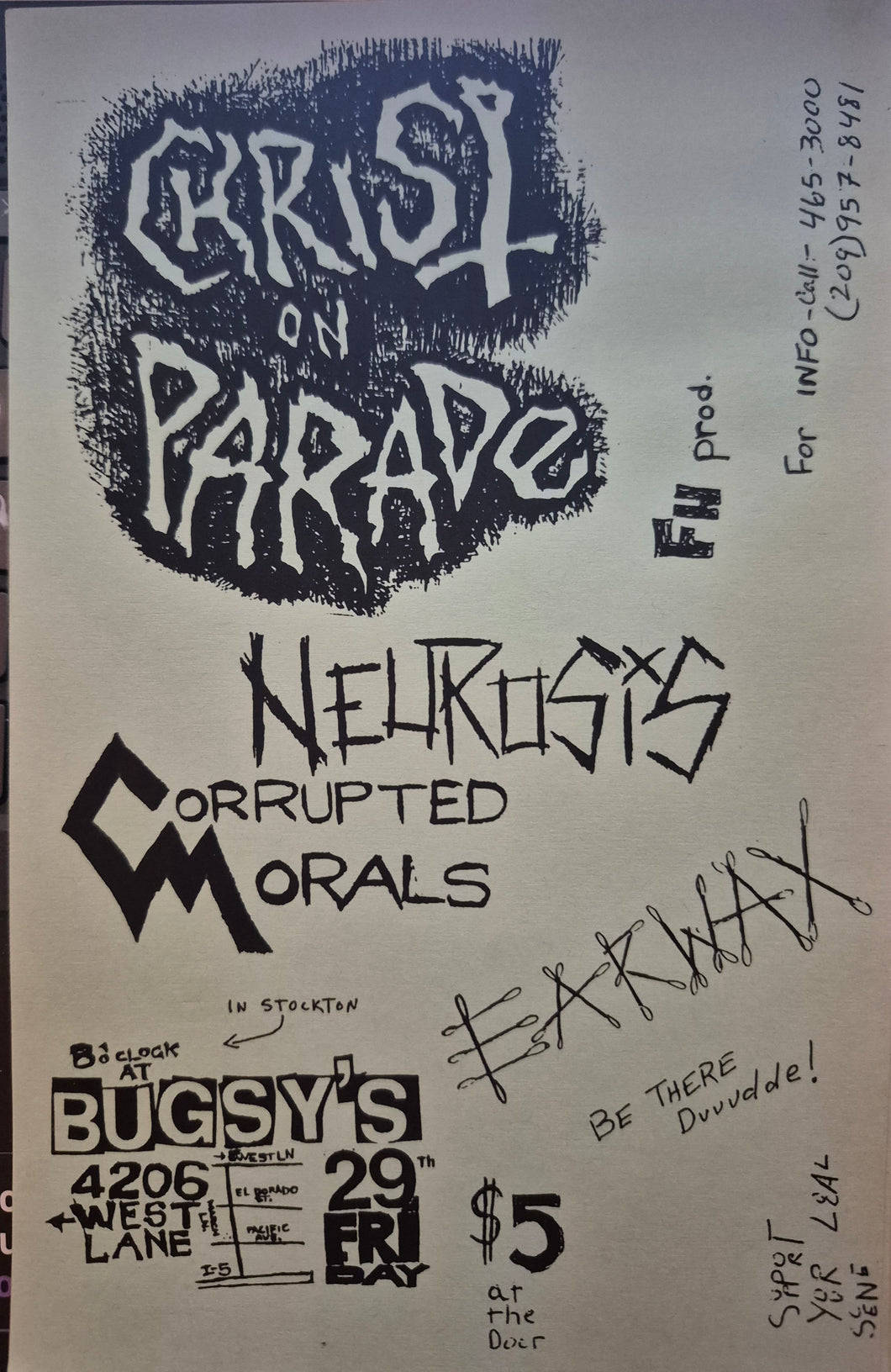 $15 PUNK FLYER - (5.5x8.5) Christ On Parade Neurosis