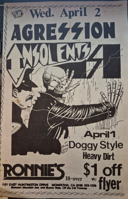 $15 PUNK FLYER - (5.5x8.5) Agression Insolents