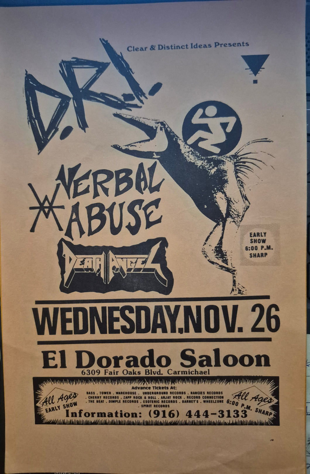 $20 PUNK FLYER  (8.5 x 4.5) DRI Verbal Abuse