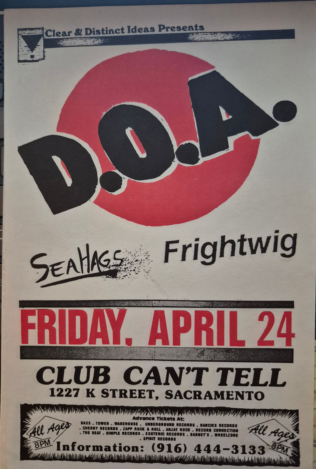 $20 PUNK FLYER  (8.5 x 4.5) DOA
