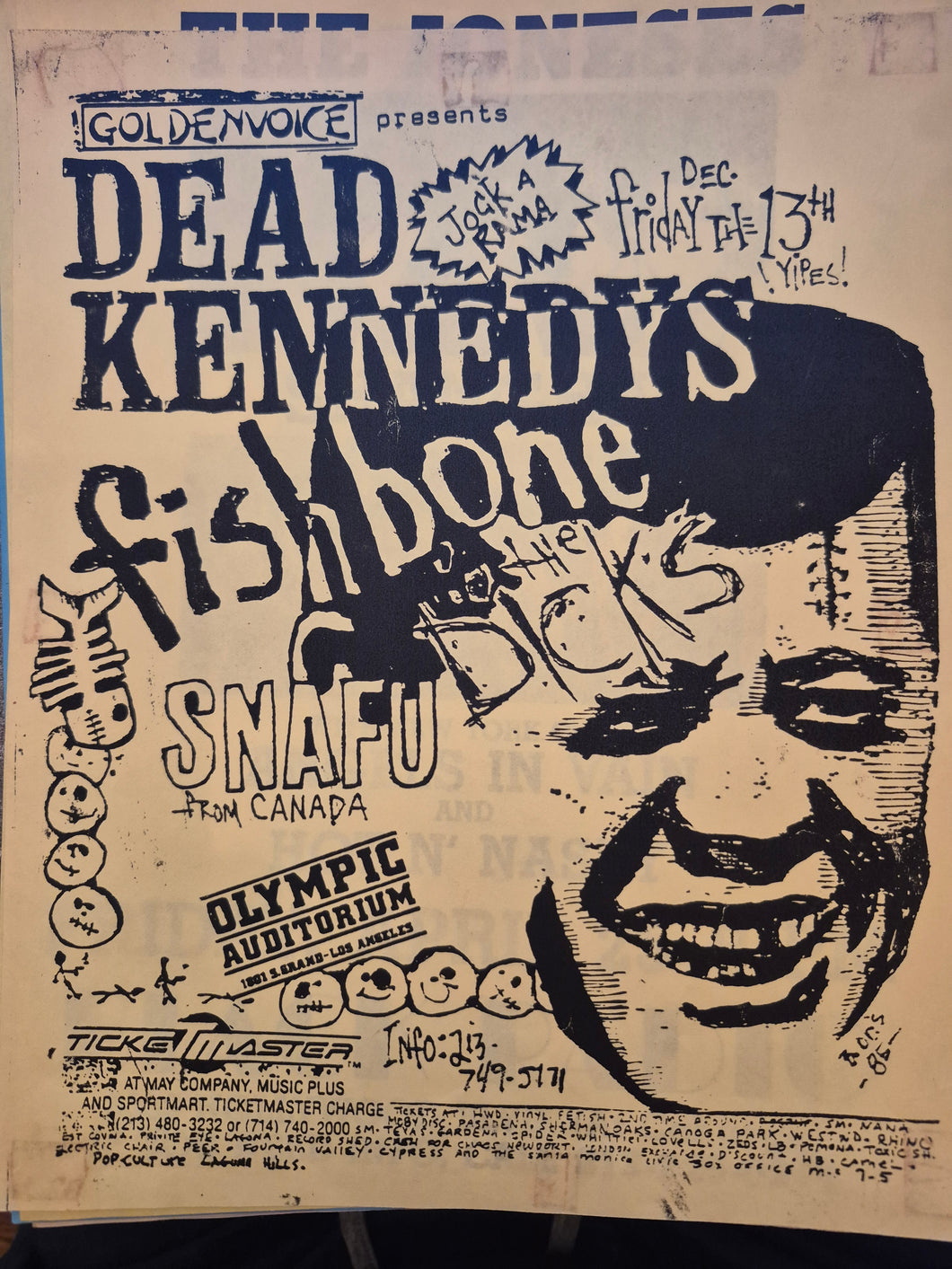 $20 PUNK FLYER  (8.5 x 11) Dead Kennedys