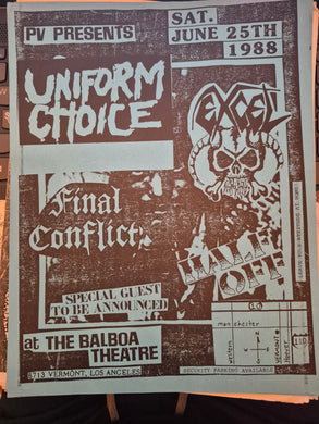 $20 PUNK FLYER  (8.5 x 11) Uniform Choice Excel