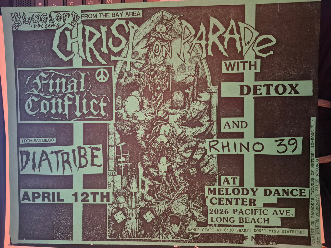 $20 PUNK FLYER  (8.5 x 11) Christ On Parade Final Conflict