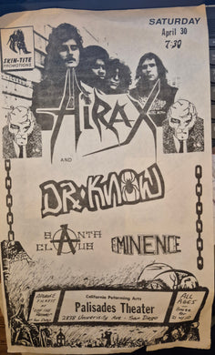 $30 PUNK FLYER - (17x11) Hirax Dr Know