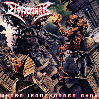 Dismember - Where Ironcrosses Grow USED METAL LP (sand marble vinyl)
