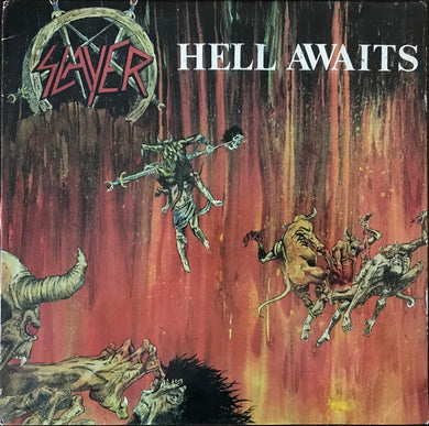 Slayer - Hell Awaits USED METAL LP (gold pic disc)