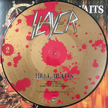 Load image into Gallery viewer, Slayer - Hell Awaits USED METAL LP (gold pic disc)